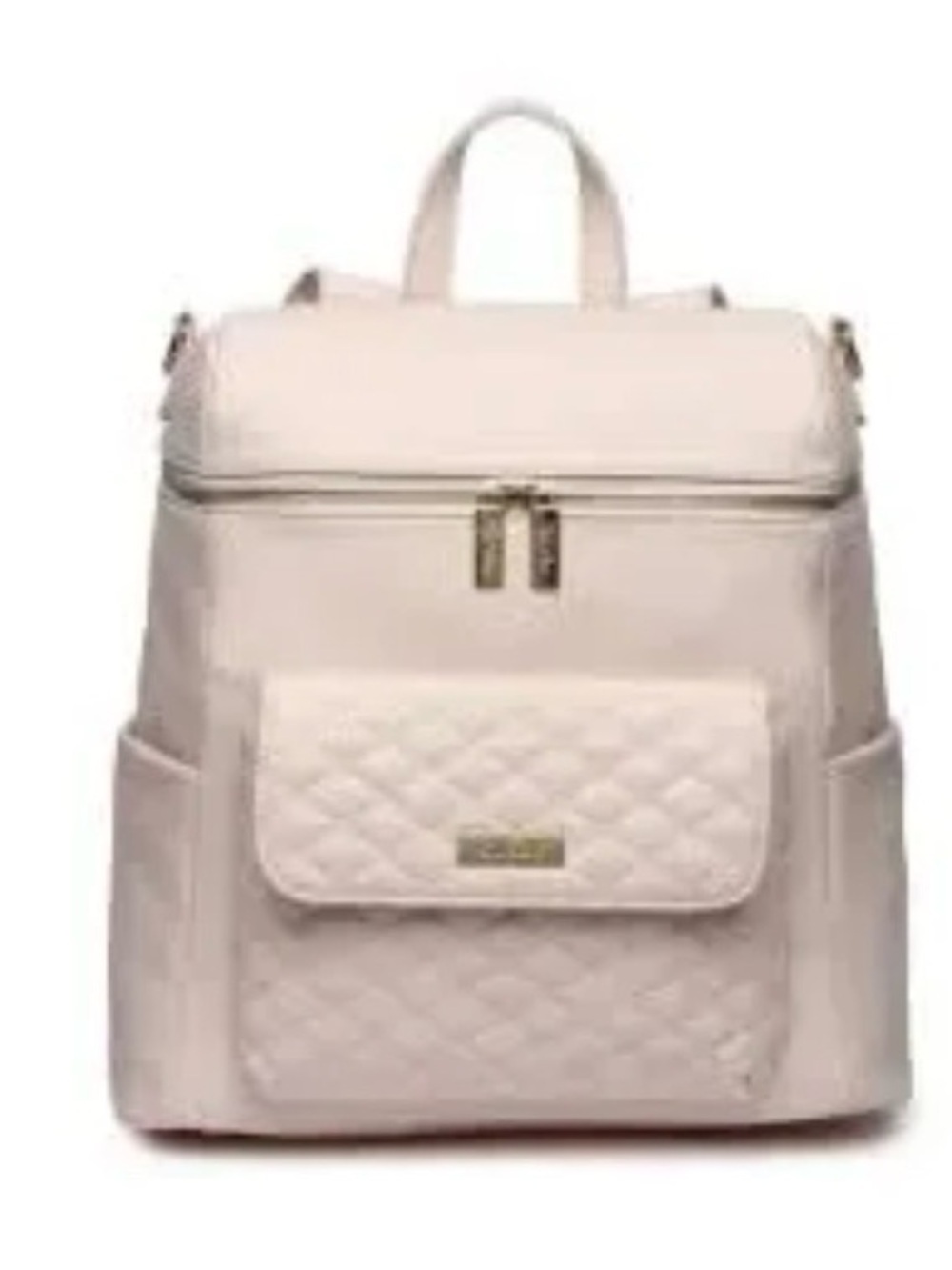 Luli Bebe’ Petit Monaco Faux/Vegan Leather Diaper Bag Baby Pink